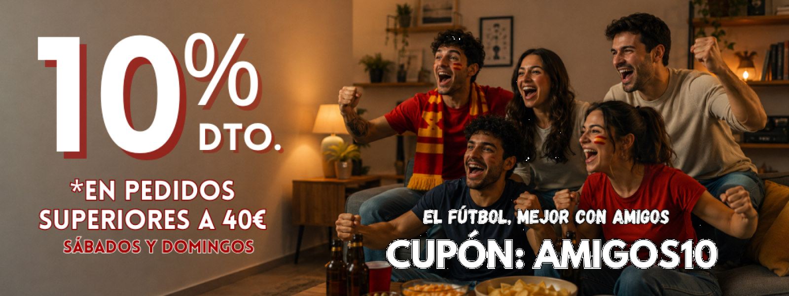 10% de dto. FÚTBOL CON AMIGOS